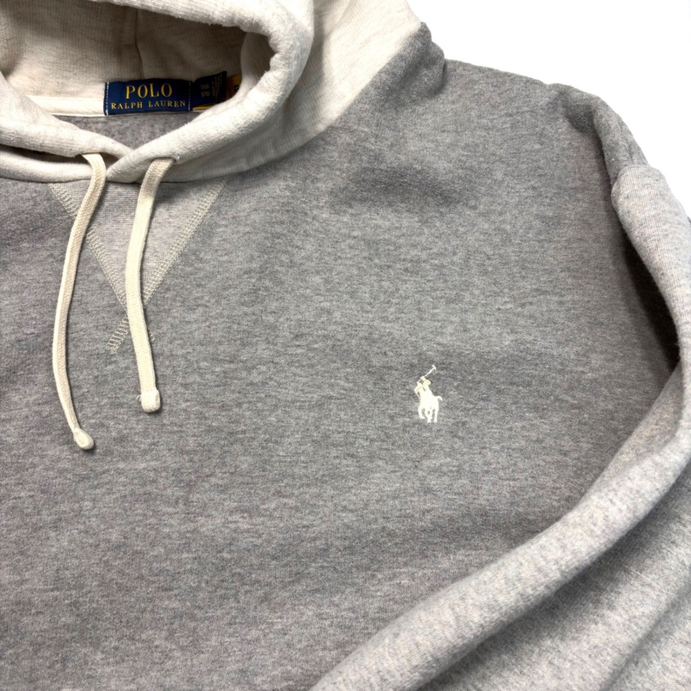 Polo Ralph Lauren Colorblock Pullover Hoodie Sweatshirt 5XB Big & Tall Gray